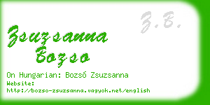 zsuzsanna bozso business card